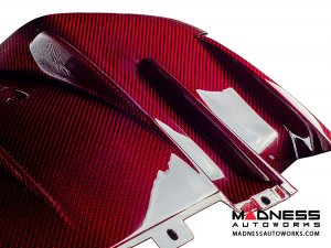 Alfa Romeo Giulia Rear Diffuser - Carbon Fiber - Quadrifoglio Model - Light Red Candy Alfa Romeo Giulia Rear Diffuser - Carbon Fiber - Quadrifoglio Model - Light Red Candy